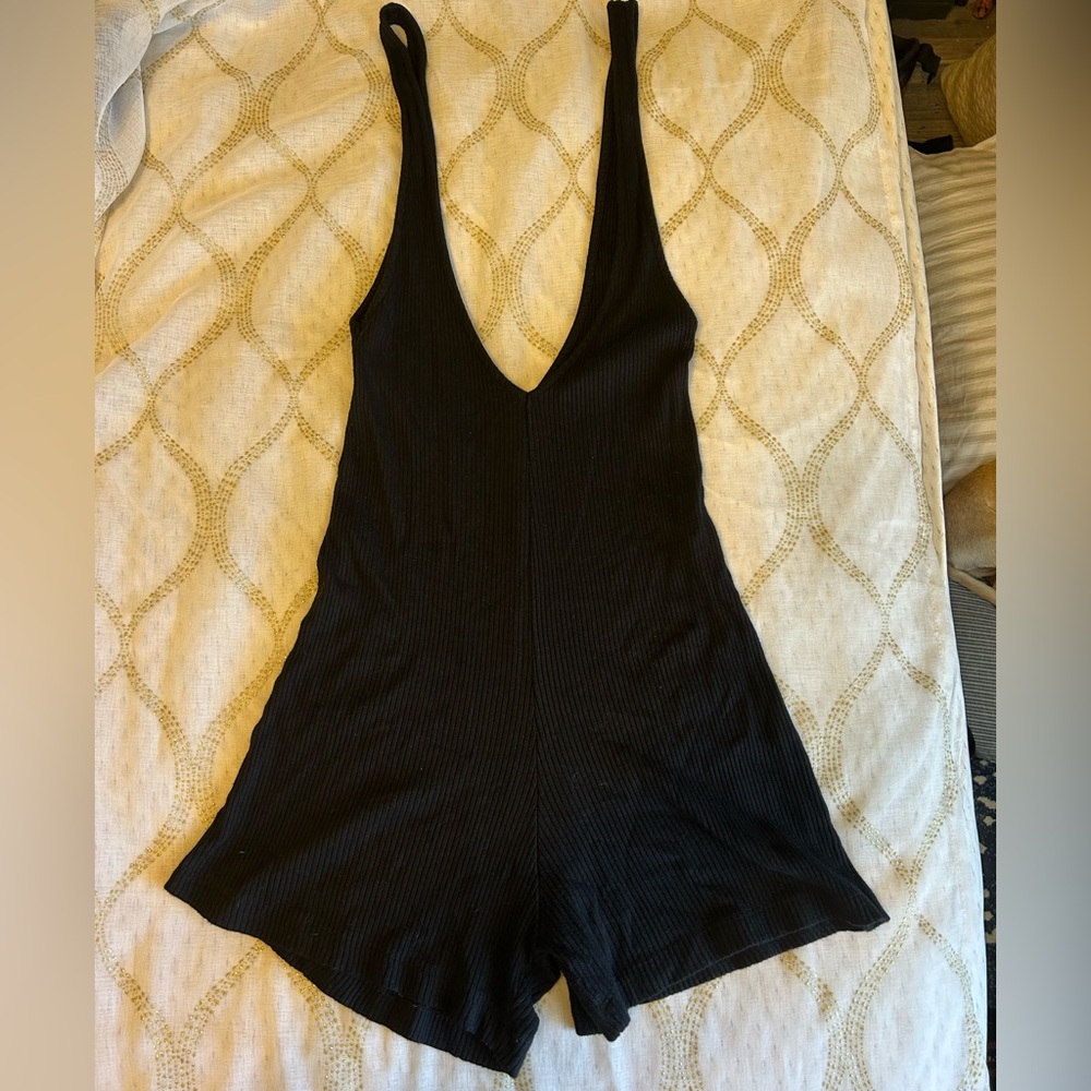 Farm Rio Ribbed Tank Romper